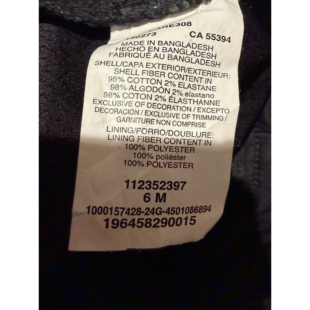 Lee Black Utility  Women 6 M Cotton Blend Mini Skirt Built-in Shorts 4 Pocket